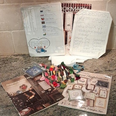 Lot of Crochet Items,  Magazines Thread Patterns Backing,  Everything You Need 