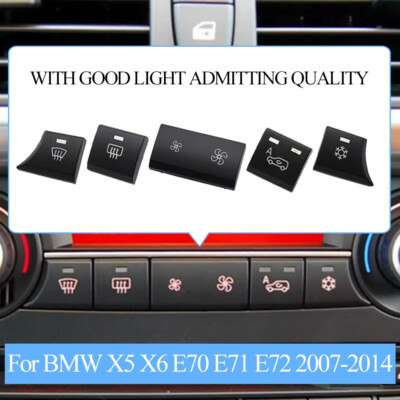 Dashboard Ventilation Heater Climate Button Adjustment Switch Cover For BMW X5