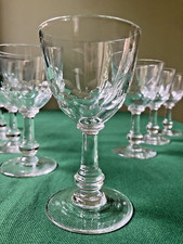 8 verres à Porto / Vin blanc en cristal - Modèle Ecailles