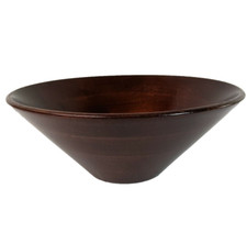 Vintage MCM Solid Walnut Bowl Wood Bowl Nuts Fruit 60s Decor Mod Distressed