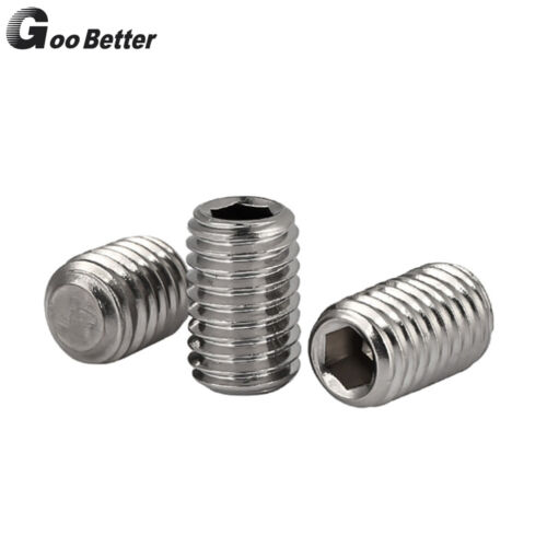 M8 M10 M12 M14 M16 Allen Key Grub Screws Flat Point Screws A2 Stainless Steel - Picture 10 of 10