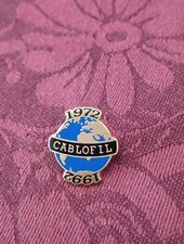 Pin's pins pin enamel 19 company manufacturer cable path "CABLOFIL" 