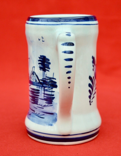 HOLLAND: DELFT BLUE SMALL BEER TANKARD - 1980s SOUVENIR SUPER, SOUND CONDITION - Picture 4 of 6