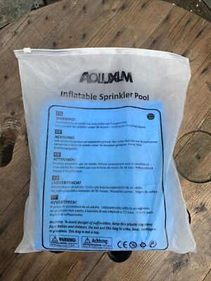 AOLUXLM aufblasbarer Pool mit Sprinkler, nagelneu, Garten, Spiel, Sonne, Spaß, Kinder