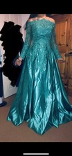 wedding/bridesmaid/prom dress ballgown long sleeves size 8 (covered)