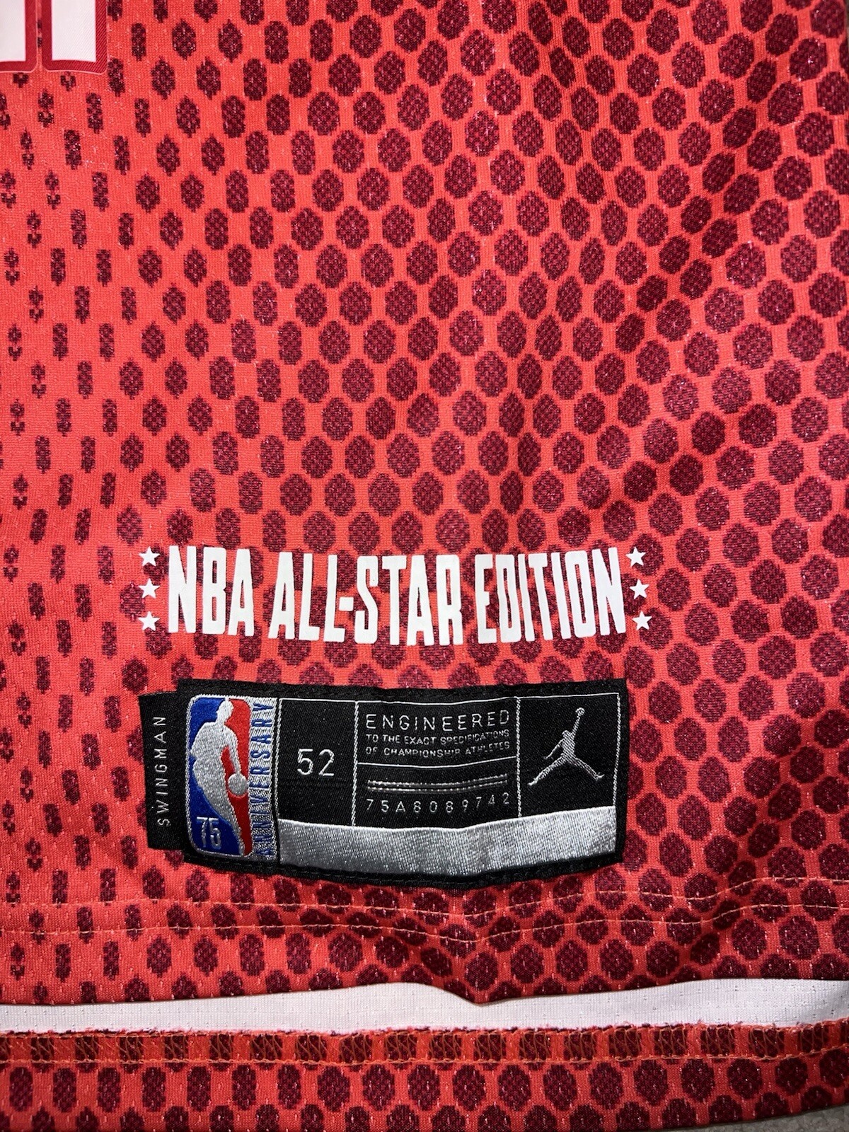 NWOT Damian Lillard 2022 NBA All Star Swingman Jersey Nike Jordan Size 52 XL Red thumbnail 3