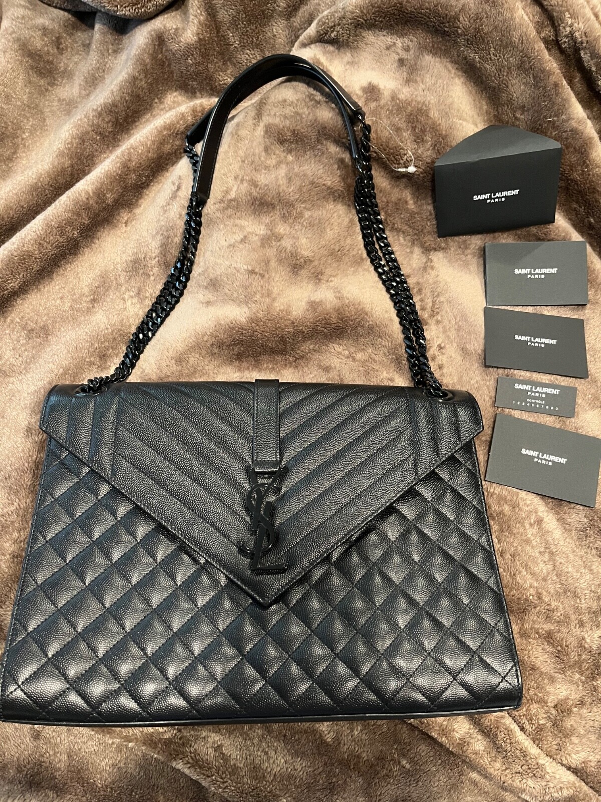 Saint Laurent YSL Grande Busta Maltesse Borsa Nera OTTIMA Inserzione Nazionale!