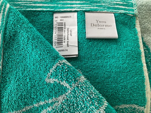 YVES DELORME~LECAP~Made in FRANCE~COTONE BIOLOGICO~3 pz~ASCIUGAMANO OSPITE+ASCIUGAMANI~ - Foto 3 di 6