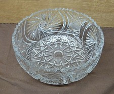 13505. Sch&ouml;ne Schale, Schleuderstern, Kristall, rund, 21 cm