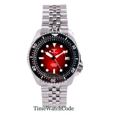 Tandorio 20ATM Diver Automatic Watch for Men 41mm Red Dial NH35 Sapphire Glass