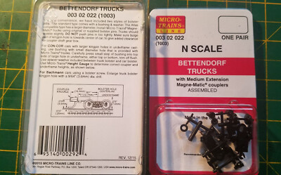 N  MICRO TRAINS  003 02 022  Bettendorf  Trucks w/med cpls 1003