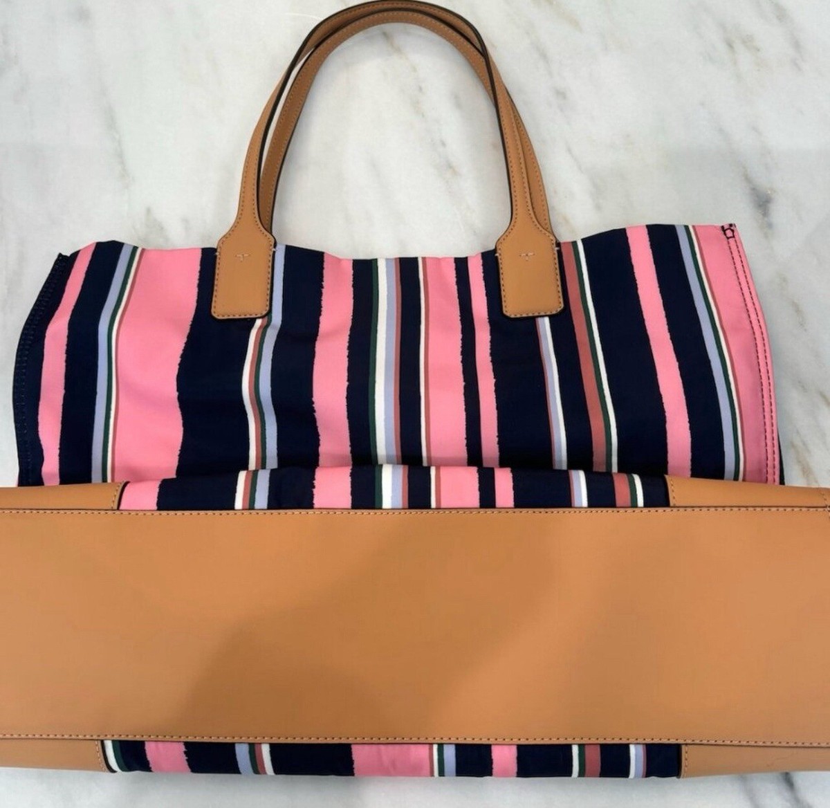 バッグ s TORY BURCH Large Ella Nylon and Faux Leather Tote Bag Purse