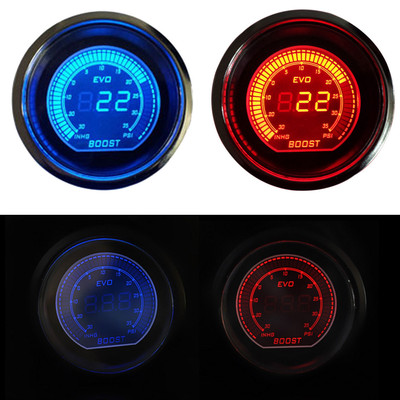 2 Instruments De Mesure De Pression Turbo 52mm LED Pour Auto - Neufs