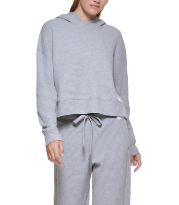 Calvin Klein Performance Waffle Hoodie Grey Size Large