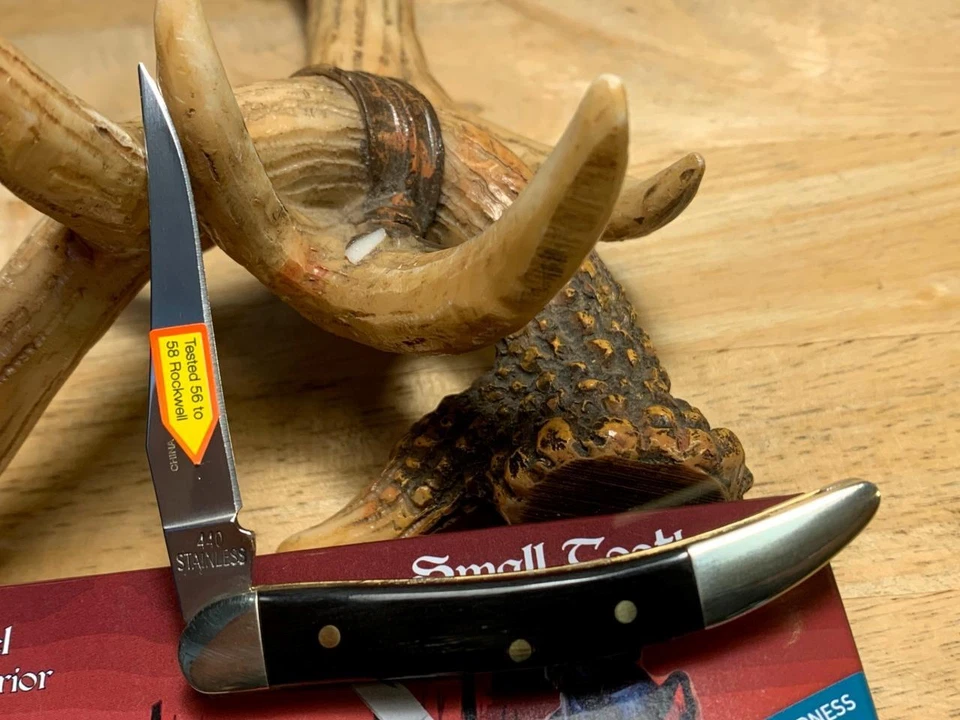 Cuchillo de bolsillo de 3" con palillo de dientes de Texas con cuerno de búfalo de Cabo Guerrero de acero escarchado FSW109CBH Foto 3 de 4