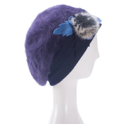 Damen Wolle Loretta Beret Flower Winter Baskische französische Künstler Hut T496 - Bild 44 von 68