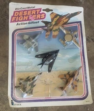 VINTAGE 1993 INTEX FIGHTERS DIE CAST METAL AIRPLANES ACTION Desert Storm Jets