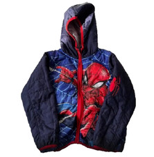 Marvel Boy's Quilted Hooded Jacket Spider-Man, 6 NWT