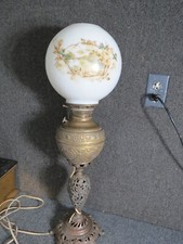 Antique Victorian Banquet Lamp Scallop Shell ...