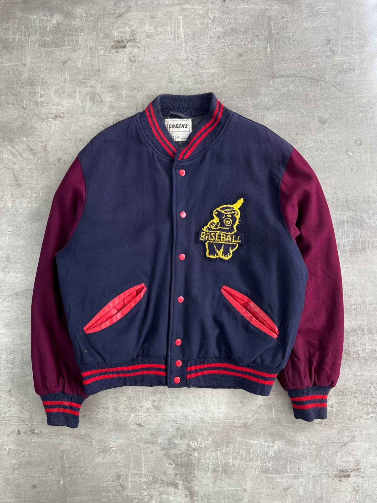 Varsity Jacket Wool Creeks Baseball Medium Size