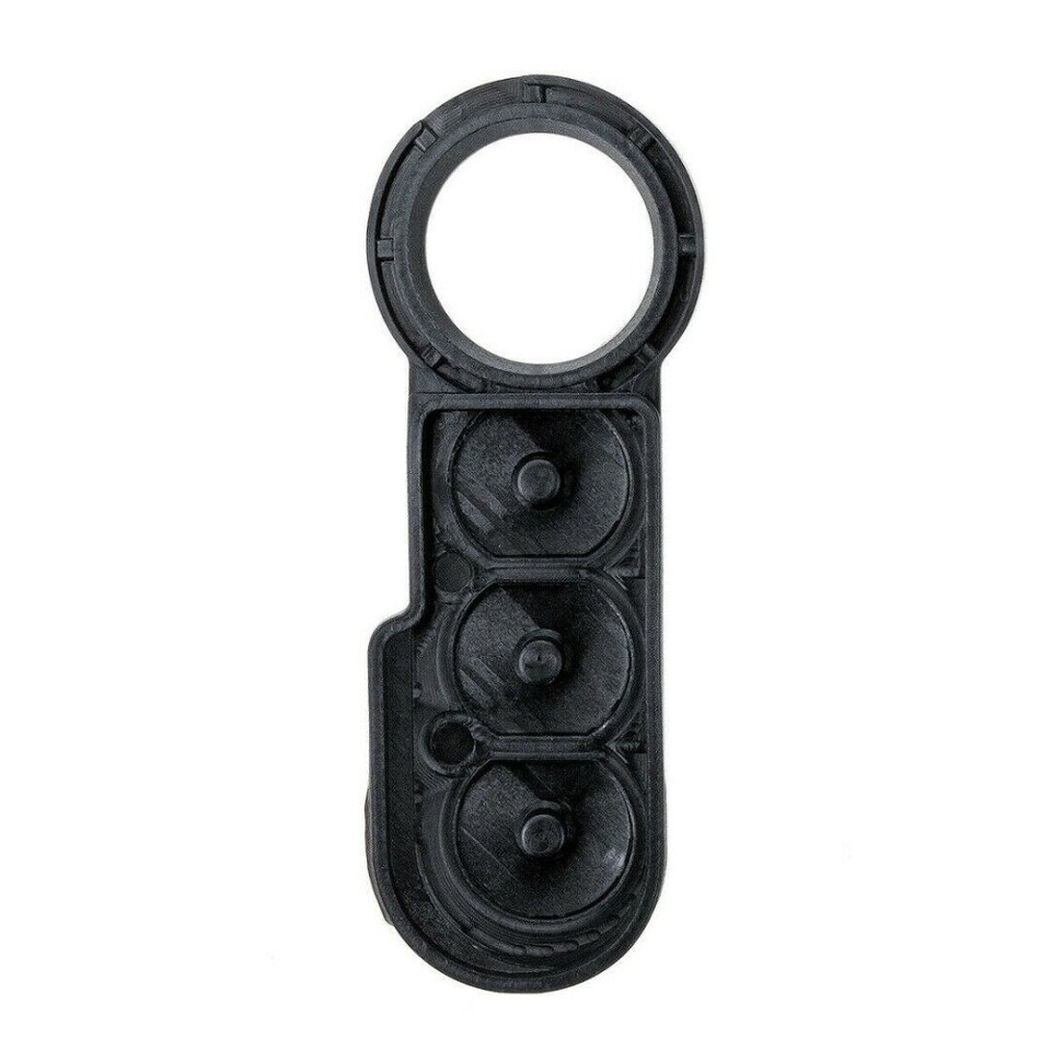 3 Button Rubber Buttons Pad Fob Flip Key Remote for Fiat 500 Panda