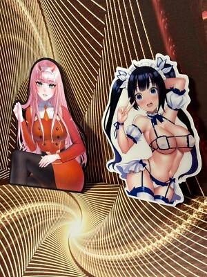3D Lenticular Motion Car Sticker Decal  Darling In Franze Anime (2 Pieces)