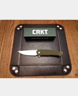 CRKT 5325 Tueto Assisted Flipper Knife 3.28'' Blade 3.50 oz OD Green G-10 Handles