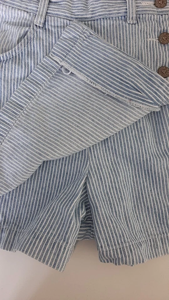 ARIZONA Mujer Skort Falda Pantalones Cortos Talla 9 Pin Rayas Denim Azul Foto 3 de 4