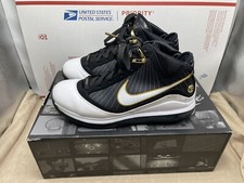 Nike Lebron 7 Black/white/metallic gold Size ...