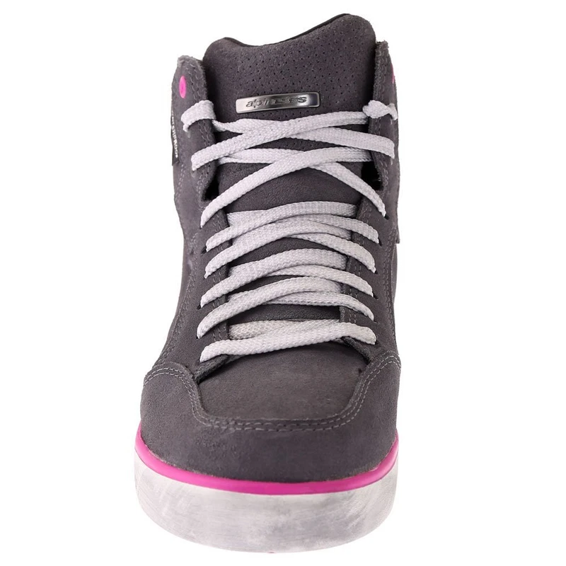 Alpinestars J-6 Waterproof Motorcycle Womens Shoes Grey Fuchsia, photo 2 of 7