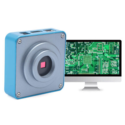 New HD 1080p HDMI Industrial Digital Video Microscope Camera C Mount USB Blue