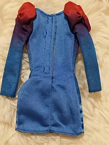 Barbie Fashionistas Raquelle Rainbow 1 Wave Doll 2012 Blue Pink Dress Ombre - Picture 8 of 8