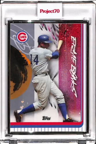 2021 TOPPS PROJECT 70 #208 ERNIE BANKS BY FUTURA - P70 AP SILVER FRAME 03/51