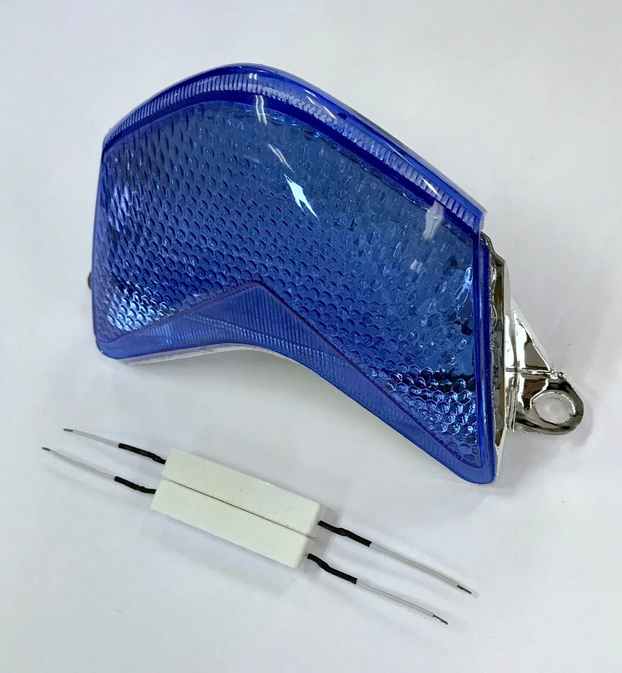 05-06 ZX6RR 636, 06-07 ZX10R LED AZUL lanterna traseira sinais integrados - Imagem 2 de 4