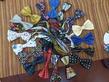 lot of 18 bow ties for men adjustable elastic neck band