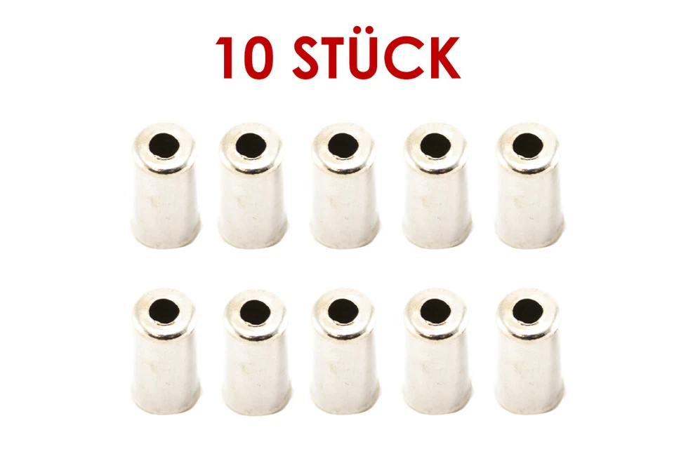 NICHT ANGEGEBEN 10 Stück Fahrrad Bremszug Kappen Hülsen Bowdenzug Hüllen End Kappen Ferrule V2A