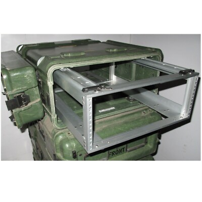 Rackmount 04U x24 Slide Out Deep Lid General Dynamics Composite Shock Mount Case