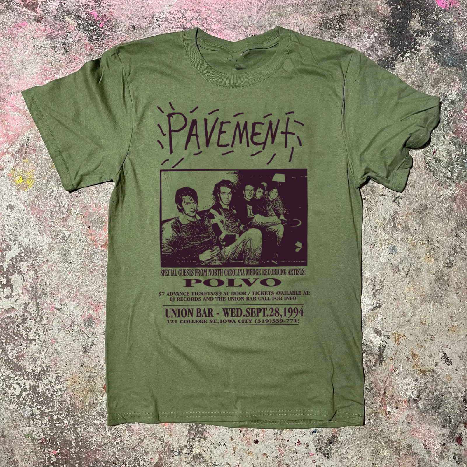 Rare Pavement Tour Gift For Fan All Size S to 5XL Green T-shirt QA618
