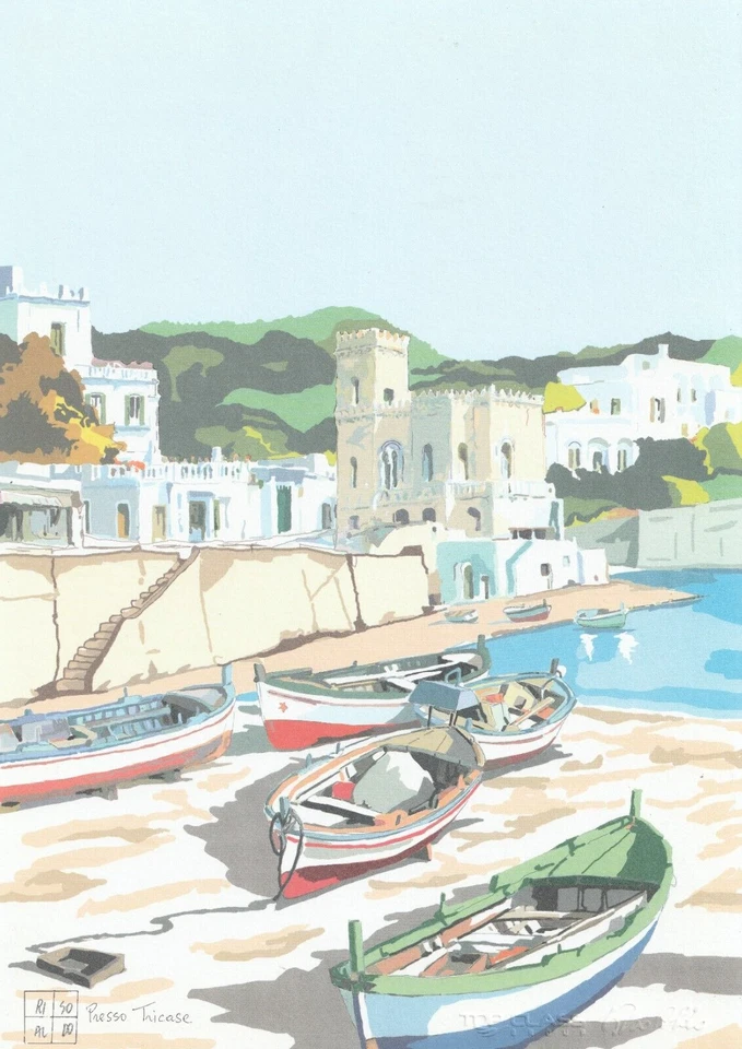 Lotto 1, 10  Serigrafie di Aldo Riso, cm.30x21 firmata dall'artista - Immagine 4 di 4