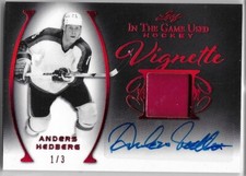 2022-23 Anders Hedberg Leaf ITG Used Vignette Memorabilia Jersey Auto Red 1/3