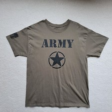 US Army United States Army Star Dark Green T-Shirt Size Large Made In USA