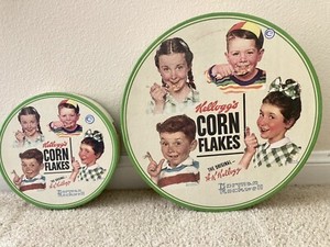 Kellogg’s Cornflakes Cereal bowls And Plates ~Tabletops unlt~ Norman Rockwell