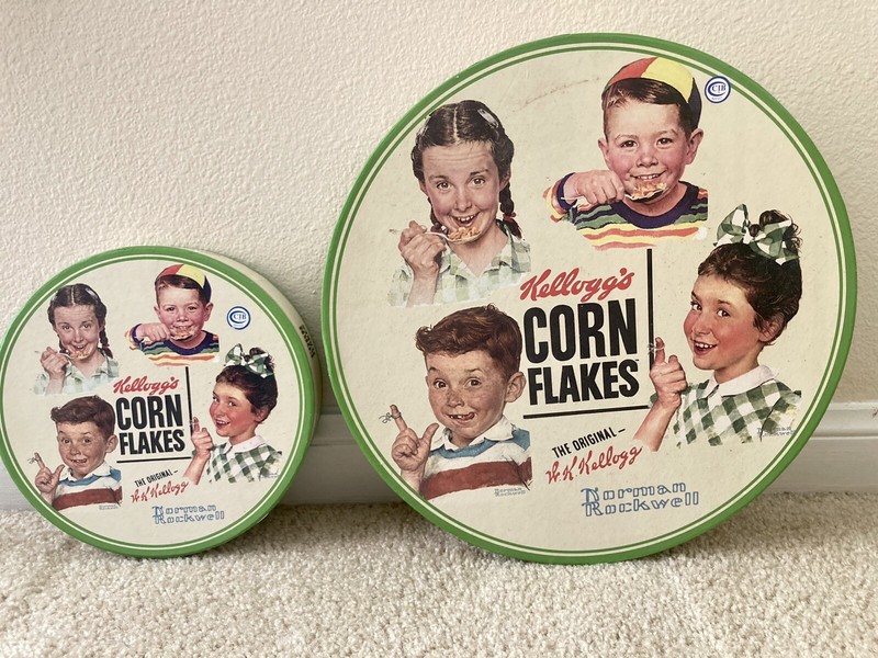 Kellogg’s Cornflakes Cereal bowls And Plates ~Tabletops unlt~ Norman Rockwell