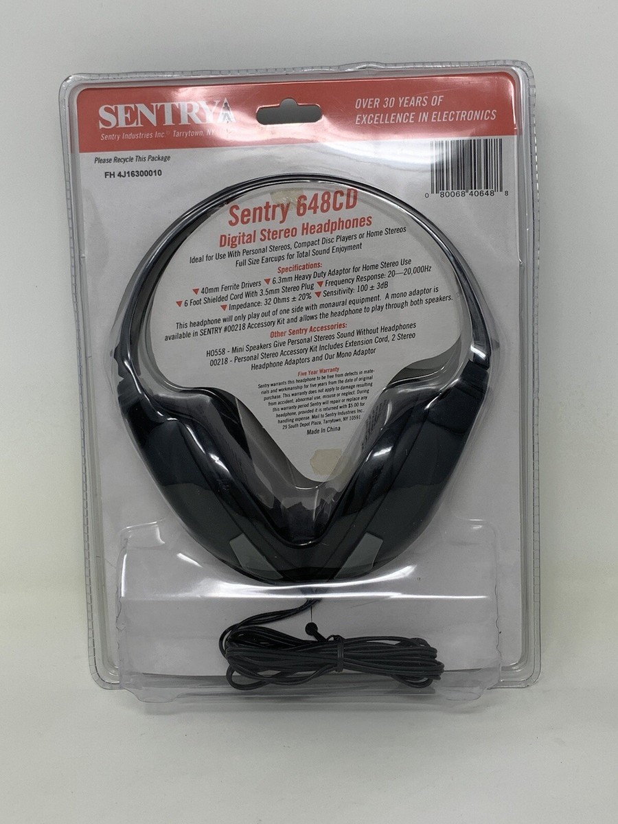 Sentry 648CD Stereo Digital Headphones Audiophile Series