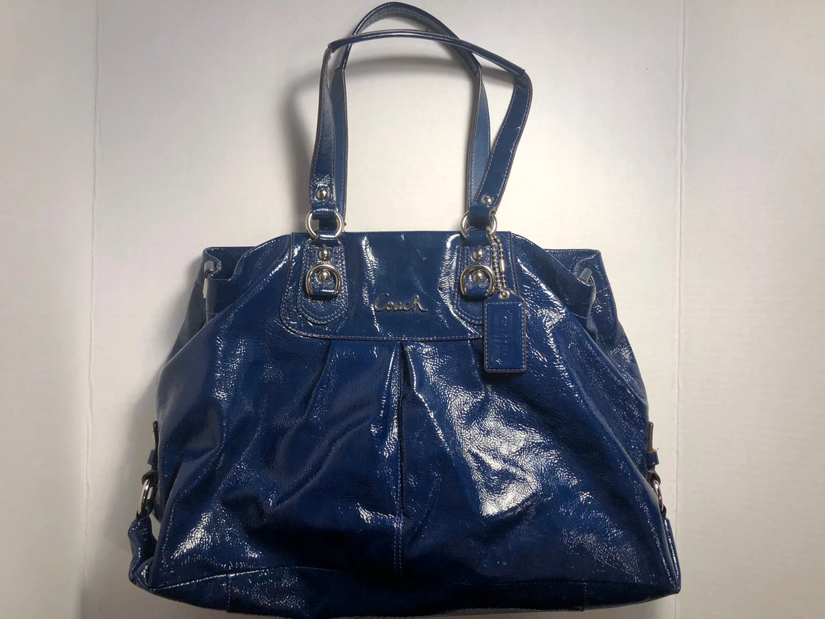 Navy patent leather clearance purse