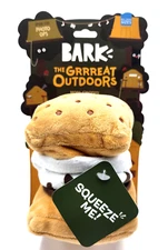 BarkBox More Smores S/M/L Plush Squeaky Crinkly Dog Toy 5x4"