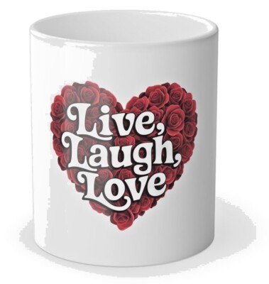 Spread Love Mug - Positive Vibes - Color Morphing Cup with Live Laugh Love 11oz