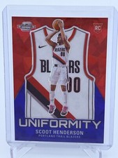2023-24 Panini Contenders Optic Uniformity Scoot Henderson Blue Cracked Ice /75