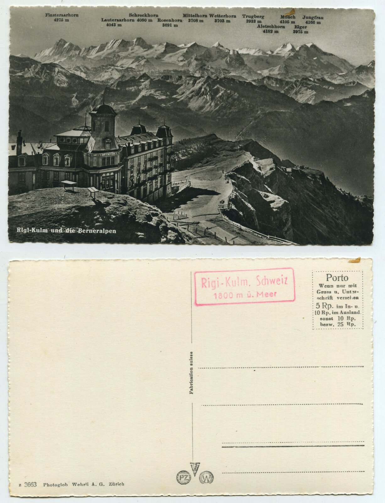 74552 RigiKulm und die Berner Alpen alte Ansichtskarte eBay