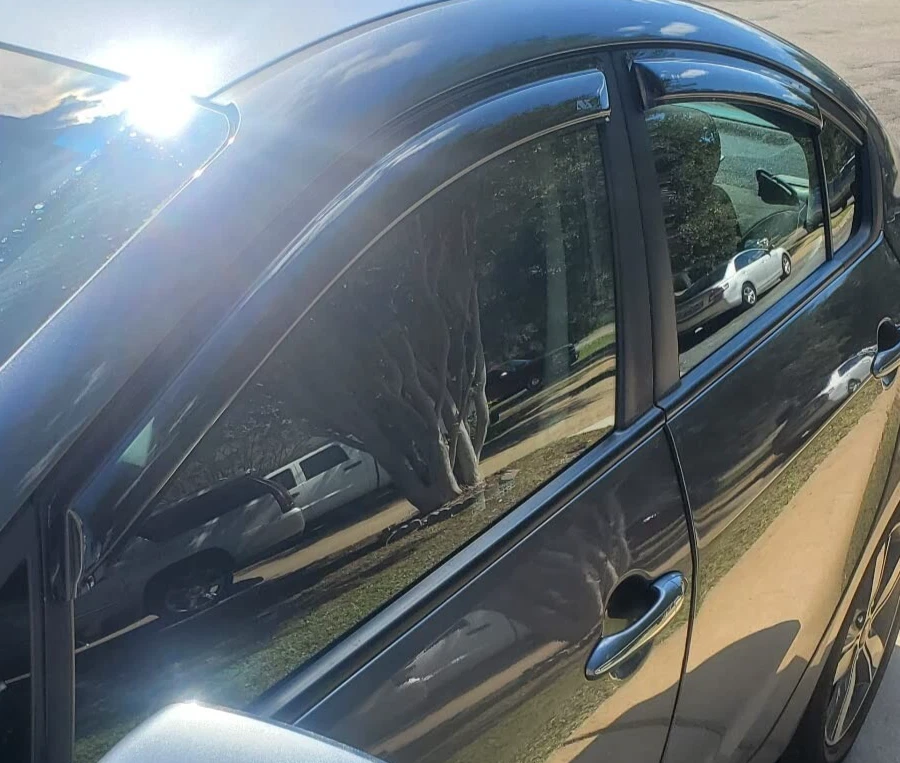 AVS 3M Tape On Outside Mount Rain Guard Vent Visor for 2014-2018 Kia Forte Sedan - Image 3 of 4